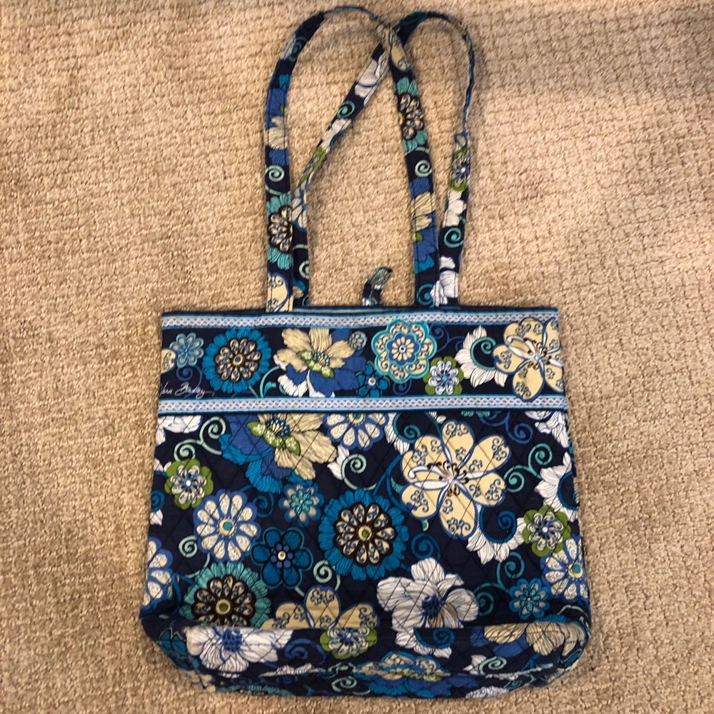 Vera Bradley Tote in Mod Floral Blue - Picture 4 of 16